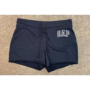 Gap Shorts Womens S Fleece Embroidered Spellout Stretch Logo Preppy Black
